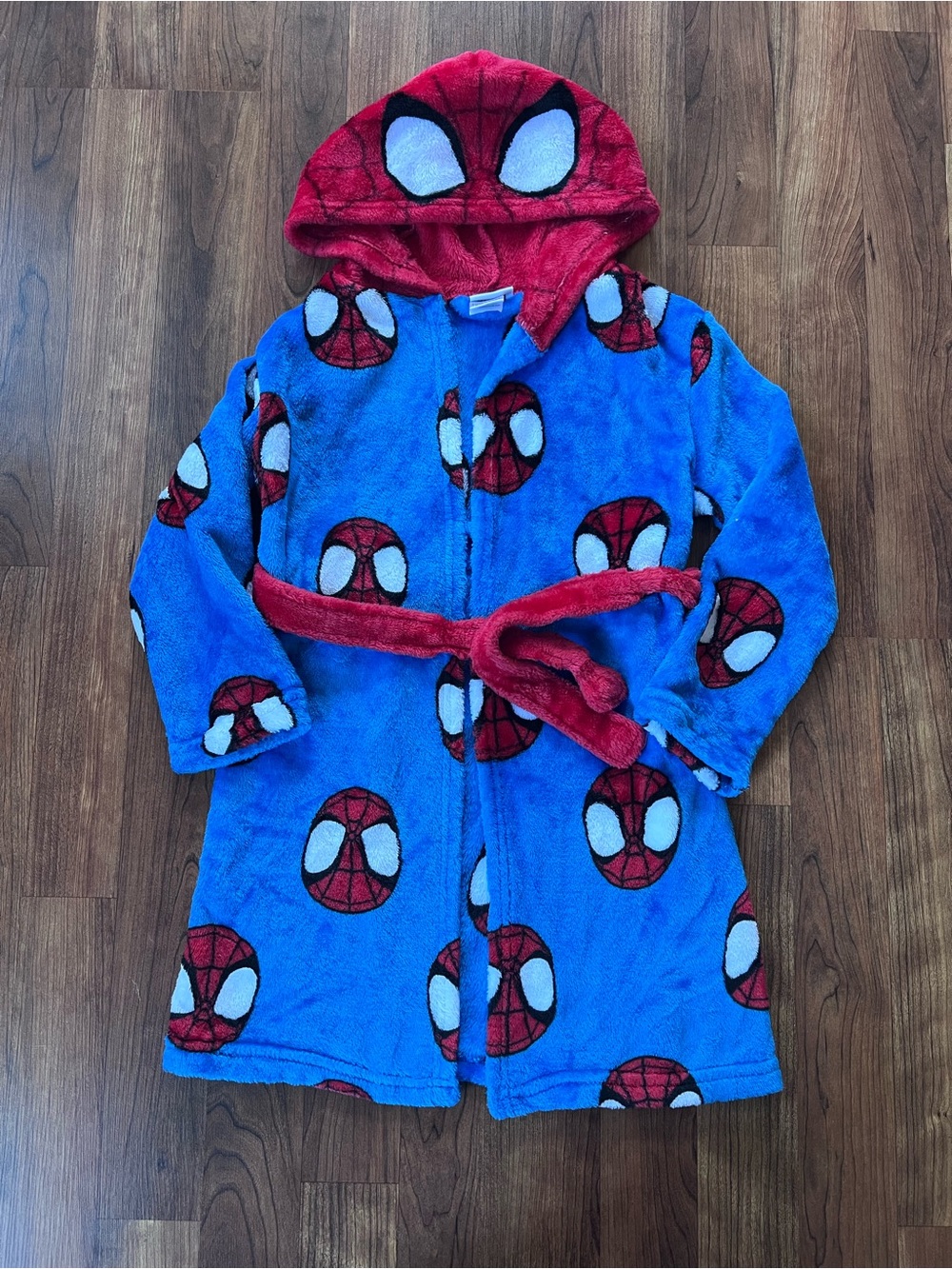 Marvel Spidey Amazing Friends Plush Hooded Robe 4T 5T Spider-Man